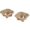 Portavasos individual biodegradable desechable para té de leche y café para llevar, portavasos moldeado de pulpa de papel personalizable