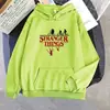 Moletom com capuz estampado Stranger Things história estranha de 2022 casaco de suéter com veludo extra