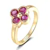 Anillo de Plata de Ley S925 con Moissanita de Trébol de Cuatro Hojas, Anillo Abierto de Moda y Sencillo para Mujer, Venta Directa del Fabricante