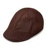 Sombrero de sol verano transpirable boina gorra con visera de malla hueca color sólido gorra boina protección solar hombres y mujeres gorra de malla