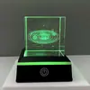 Cubo de Cristal Transfronterizo Base Táctil Sensible de Colores Luz Nocturna Luminosa Pequeños Adornos de Escritorio Regalo de Cumpleaños Creativo