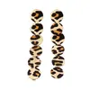 1 Par de Brincos Redondos com Franjas Estampa de Leopardo Picante com Design de Personalidade de Nicho Vintage e um Toque de Luxo