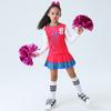 Disfraz de Addison de Zombie College, falda rosa para animadora infantil, bola de pelo larga de animadora morada y cuerda para el pelo a juego