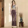 Lindo Conjunto de Yoga com Calça Flare para Mulheres, Novo Modelo 2026, Roupas de Alta Qualidade para Treinamento de Pilates, Dança e Fitness