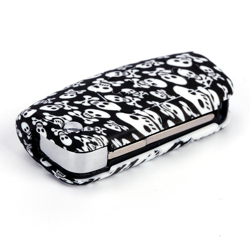 福特经典福克斯折叠3键无标水转印骷髅头