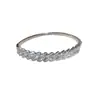 Pulsera Abierta de Corazón con Circonita Super Brillante Electrochapada en Oro Real de 18K Pulsera Versátil Europea y Americana Joyería de Lujo Ligero de Alta Gama para Mujer