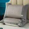 Toalla de Almohada Antideslizante que no Suelta Una Toalla de Funda de Almohada de Algodón Algodón de Alta Calidad Estilo Europeo Fresco para Verano Bufanda Fija para la Cabeza del Almohada