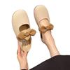 Chinelos Metade Moda Salto Baixo Verão Antiderrapante Sandálias e Chinelos Femininos Roupa Exterior 2025 Estilo Chanel Mocassins de Encaixe