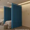 Cortina de porta espessa tipo Macchiato, sem necessidade de furar, para uso doméstico, bloqueio de luz para quarto, isolamento térmico, à prova de vento do ar condicionado, à prova de poeira e cortina divisória no atacado