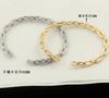 Pulseira ajustável de cobre banhado a ouro real, personalidade europeia e americana, geométrica oca aberta, faça você mesmo, moda, temperamento, acessórios de pulseira