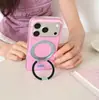 Diseño de Bloques de Color de Lunares Adecuado para iPhone 17 Pro, Simple 16 Pro Max Resistente a Golpes 15 Pro Soporte Magnético 15 Funda para Teléfono