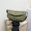 Bolso de Color Sólido Nicho Lona Bolso Pequeño Bolso de Mujer 2025 Nuevo Bolso de Mujer Estilo Coreano Bandolera Bolso de Hombro Moderno Bolso Dumpling