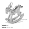 Novedades Transfronterizas Europeas y Americanas, Colgantes de Animales de Diamantes DIY Lindos y Exquisitos, Colección Versátil de Colgantes Chapados en Acero Inoxidable con Oro de 18 Quilates
