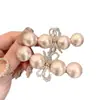Pasador de Pelo Minimalista Retro Estilo Francés con Perlas y Pedrería Pinza para Flequillo y Cabello Fino Accesorios para el Cabello para Mujeres
