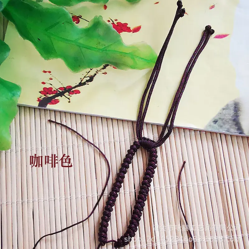 咖啡不带尾珠金刚结手链