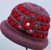 Chapéus de Tricô Quentes para Idosos Outono e Inverno Chapéus para Mãe Chapéus de Lã Grossa com Forro de Fleece para Meia-Idade e Idosos Chapéus de Bacia para Senhoras Idosas