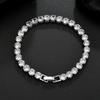 Pulseira de zircônia AAA cobre incrustado joias mais vendidas europeias e americanas unissex simples versátil pulseira geométrica fonte de mercadorias