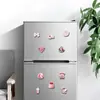 20 Peças de Ímãs Macios Estilo Ins Rosa, Coração Doce Feminino, Pequeno Fresco Estilo Coreano para Casa DIY Ímãs Magnéticos Decorativos para Geladeira