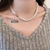 Collar de Perlas de Moda Extra Largo para Mujer, Versátil y Apilable, Adecuado para Cadenas de Suéter de Primavera y Verano, Añade Elegancia