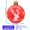 Pelota inflable de PVC para jardín, decoración navideña, suministros navideños, juguetes, pelota de ambiente navideño