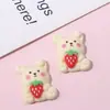 Celebridade da Internet Cor de Chá com Leite Acessórios de Joias DIY Cola de Gota de Creme Capa de Celular Material para Adereços de Cabeça de Beleza Urso de Sorvete