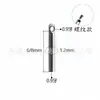 Taco de Hueso de Aleación de Titanio F136 con Agujero Lateral Barra Recta G23 Titanio Taco de Diablo Taco para Lóbulo de la Oreja Taco para Hueso de la Oreja Joyería para Piercings Accesorio Cabeza