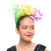 Diadema de Flores de Plumas de Carnaval Transfronterizo Fiesta Fiesta de Desempeño Accesorios para el Cabello de Plumas Diadema Accesorios Retro para el Cabello de Novia