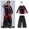 Roupa de Performance de Dança de Rua para Crianças no Dia de Ano Novo Hip-Hop Tendência Legal Meninos Brilhante Bateria Conjunto de Dança Fantasia Infantil Hiphop
