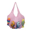 Diseño único para exportación: un bolso de mano de punto casual y lindo con un estilo relajado, con gran capacidad y una sola correa para el hombro