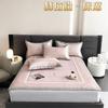 Classe A Digital Impresso Ice Silk Mat Three-Piece Set Verão Engrossado Antibacteriano Lavável Luz Luxo Bed Hat Tapete com ar condicionado