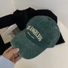 Ins Gorra de Béisbol Gris Vintage para Mujer Verano Estilo Americano Lavable Cabeza Grande Esperando Moda Otoño e Invierno Mostrar Rostro Gorra Pequeña