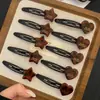 Pinza para el Cabello con Estampado de Leopardo, Corazón y Estrella, Nuevo Estilo para Mujer, Flequillo, Mechones Finos, Pinza BB, Pinza Lateral, Pinza para el Cabello de Clip Lateral, Accesorios para el Cabello