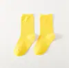 Nuevos calcetines coloridos de primavera y verano para niños calcetines de color caramelo para niños calcetines de color liso para estudiantes de primaria Regalos Venta al por mayor