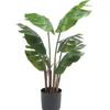 Monstera Simulada Escandinava Grande en Maceta Plantas Verdes Adornos de Exhibición para Sala de Estar Interior Hotel Bonsái Hojas de Monstera Simuladas
