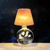 Bola de Cristal Tallada en 3D Transfronteriza Luz Nocturna Luminosa Lámpara de Mesa de Escritorio para Dormitorio Adornos Decorativos de Ambiente Regalo de Cumpleaños