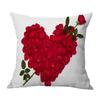 Serie de San Valentín Más Vendida Transfronteriza Funda para Cojín de Sofá de Lino para el Hogar Funda para Cojín Decorativo de Dormitorio Impresión a una Cara Romántica y Suave