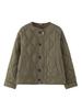 Ropa de Mujer para Exportación Europea y Americana Transfronteriza Otoño e Invierno 2025 Nueva Chaqueta de Algodón Casual Suelta de Manga Larga con Cuello Redondo Retro para Mujer