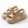 Sandalias de Playa Estilo Nuevo Verano 2026 con Sensación de Caminar sobre las Nubes, Sandalias para Mujer de Exterior Antideslizantes con Velcro y Hebilla de Doble Uso, Suela Gruesa