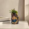 Tubo de resina de árvore criativo transfronteiriço para Halloween, vaso de flores suculentas, gnomo, enfeites de fada, decoração de pátio de casa, atacado