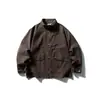 Ropa Vintage 2025 Otoño Tendencia Retro Japonesa Marca Lavada Chaqueta de Trabajo Multibolsillos Unisex Abrigo Estilo Perezoso
