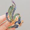 Broche de fénix con diamantes de imitación de alta calidad de estilo chino 2024, elegante temperamento, alfiler de ramillete para ropa de mujer