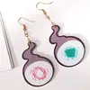 Comercio Exterior Más Vendido Creativo Acrílico Animación Periférico Joyería Versátil Accesible Lujo Exquisito Círculo Pendientes Sencillo