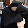 Chaqueta Gruesa con Forro Polar Transfronteriza para Hombre Casual Versátil Joven y de Mediana Edad Cárdigan de Polar Sudadera Hombre Venta al por Mayor