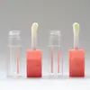 Tubo para Brillo de Labios con Varilla Gruesa y Cabezal Grande, Tubo Cuadrado para Brillo de Labios Redondo de 4m, Material de Empaque para Tubo de Brillo de Labios con Varilla Delgada