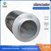 Silenciador de Ventilador Personalizado Caixa de Pressão Estática para Exaustão de Fumaça de Incêndio em Porão Remoção de Poeira Silenciador de Duto Galvanizado Equipamento de Redução de Ruído