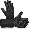Guantes de Silicona de Doble Capa Resistentes a Altas Temperaturas (500-800 Grados) para Barbacoa, Guantes Aislantes del Calor para Horno de Aramida Retardantes de Llama