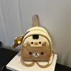 Mochila cruzada linda y adorable de oso ligero para estudiantes mujeres, mochila exterior para niñas de alto valor estético, bolsa de libros de dibujos animados para la escuela