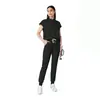 Conjunto de bata médica quirúrgica de secado rápido con logo personalizado, conjunto de tela gruesa TR, suministros de enfermería, uniforme de spa para mujer