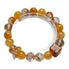 Pulsera de Cristal Natural Tancai Liuli con Pan de Oro de Carpas para Mujer, Diseño de Moda, Pulsera de Lujo Ligero al por Mayor