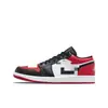 Zapatillas de baloncesto AJ1 originales de caña baja en color azul marino, unisex, zapatillas deportivas de estilo retro, tenis casuales, hechas con piel de flor